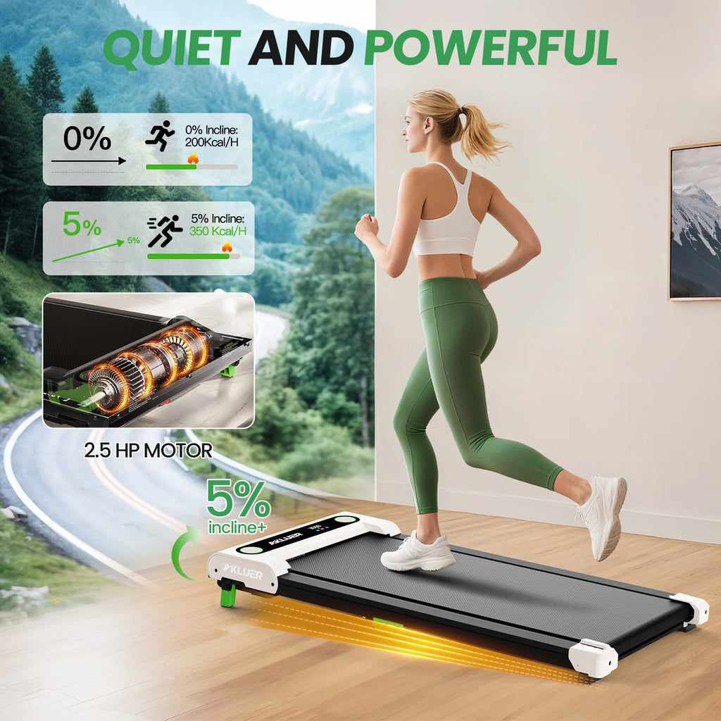 Tapis de marche et de course électrique plat (en stock aux États-Unis), grand écran LED, moteur silencieux et mince, inclinaison manuelle, pour la maison, le bureau et le sport en intérieur.