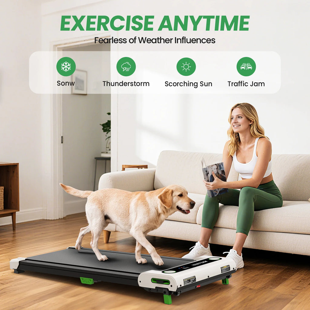 Tapis de marche et de course électrique plat (en stock aux États-Unis), grand écran LED, moteur silencieux et mince, inclinaison manuelle, pour la maison, le bureau et le sport en intérieur.