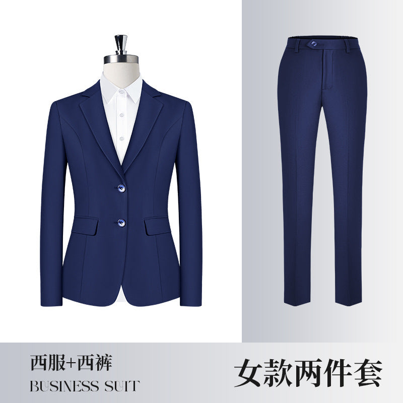 Costume business assorti pour hommes et femmes – Coupe ajustée tendance automne-hiver – Ensemble veste, pantalon, gilet et robe pour femmes »