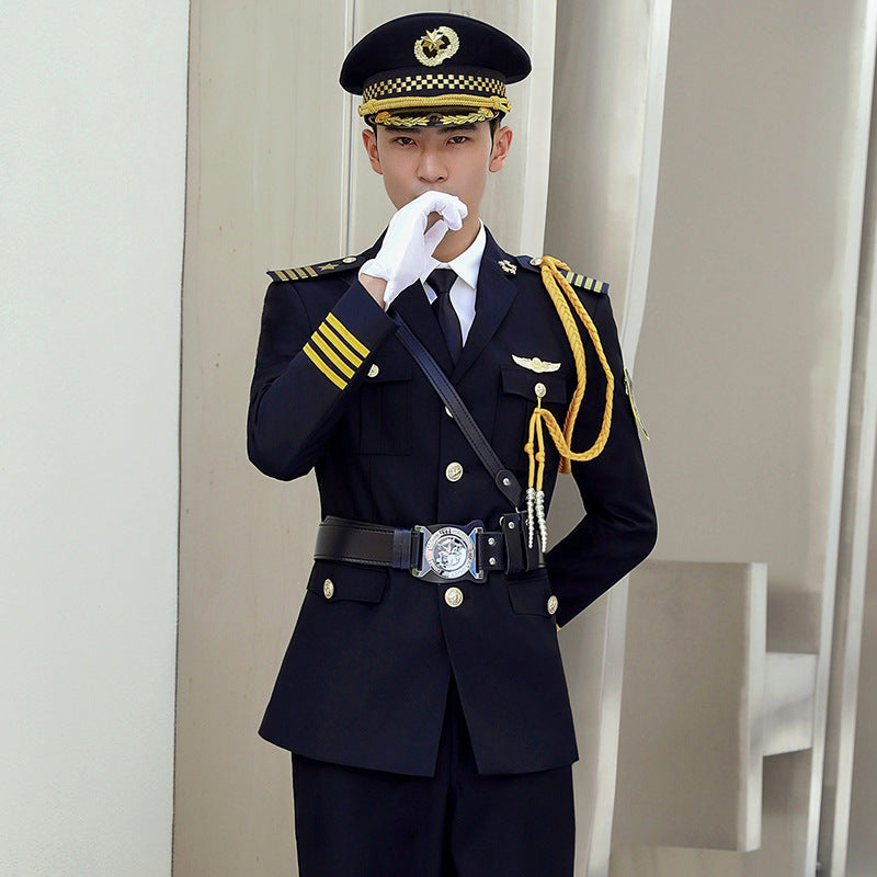 Uniforme de sécurité pour hommes : costume de travail d'automne et d'hiver pour gardiennage et copropriété