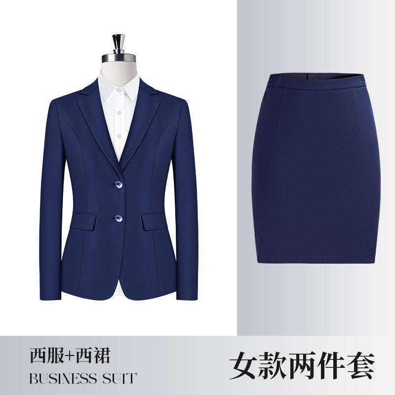 Costume business assorti pour hommes et femmes – Coupe ajustée tendance automne-hiver – Ensemble veste, pantalon, gilet et robe pour femmes »