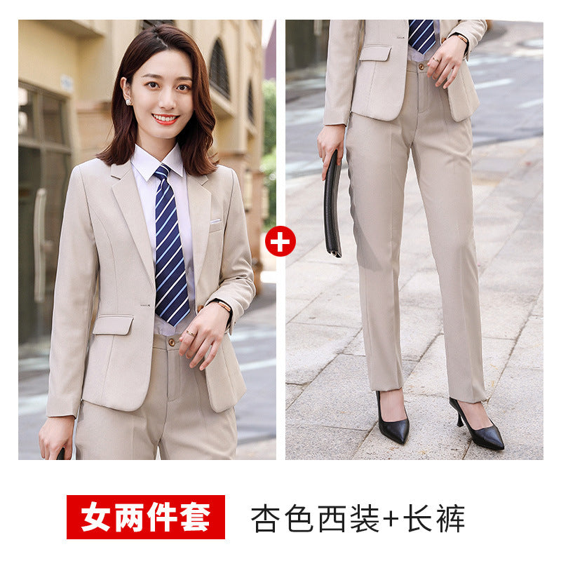 Tenue professionnelle pour hommes et femmes, costumes d'affaires ajustés et tendance pour l'automne et l'hiver, costumes formels quatre pièces avec gilet pour femmes.