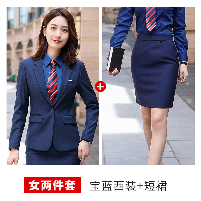 Tenue professionnelle pour hommes et femmes, costumes d'affaires ajustés et tendance pour l'automne et l'hiver, costumes formels quatre pièces avec gilet pour femmes.