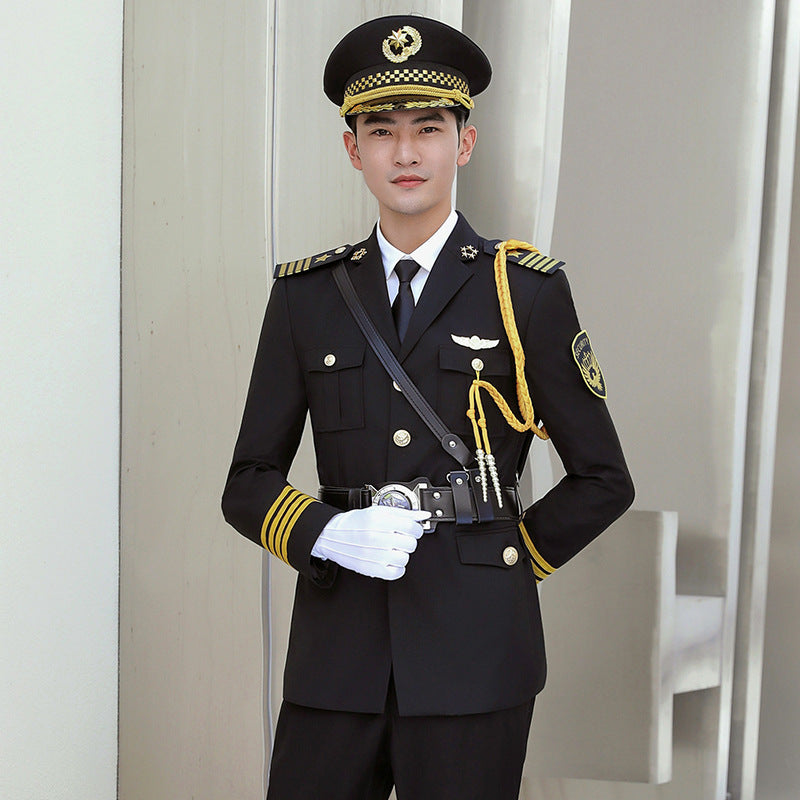 Uniforme de sécurité pour hommes : costume de travail d'automne et d'hiver pour gardiennage et copropriété