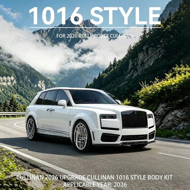 Kit de carrosserie de pare-chocs avant et arrière pour restylage Cullinan 2025+ style N en fibre de carbone sèche.