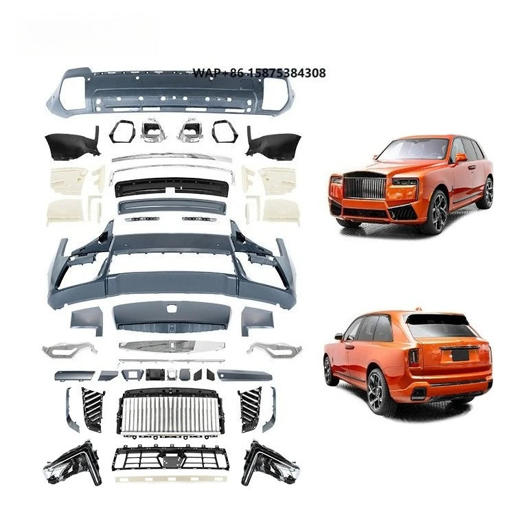 Dernier kit de carrosserie et pare-chocs pour Rolls-Royce Cullinan (2018-2024) : mise à niveau vers le modèle 2025, incluant pare-chocs, calandre et phares.