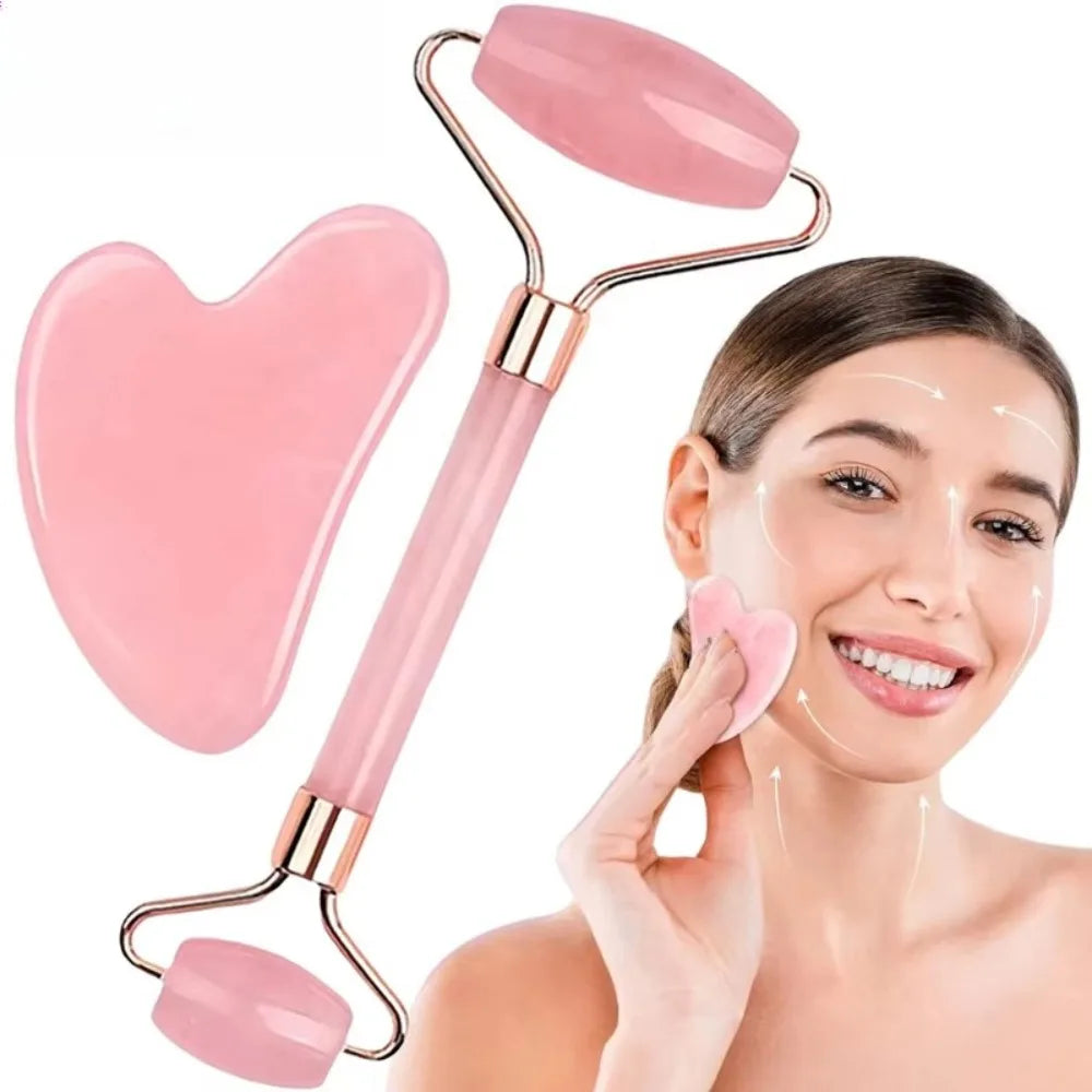 Rouleau pour le visage, le cou et les yeux, instrument de massage facial en résine, outil de soins de santé, planche de grattage (Gua Sha), muscles, beauté, santé, outils de soins de la peau.