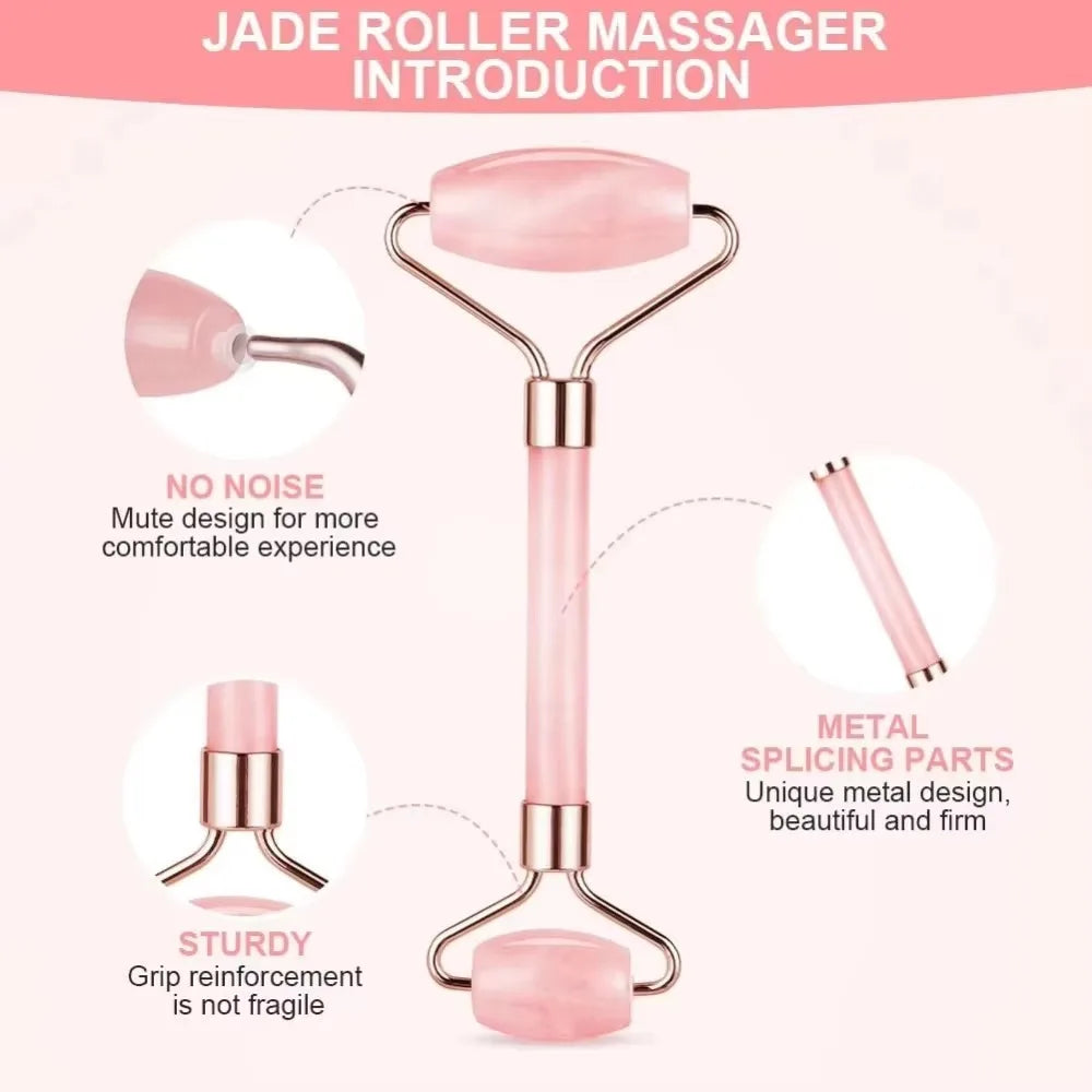 Rouleau pour le visage, le cou et les yeux, instrument de massage facial en résine, outil de soins de santé, planche de grattage (Gua Sha), muscles, beauté, santé, outils de soins de la peau.