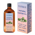 Huile de ricin naturelle YUITIKUE 100 ml, huile de soin polyvalente quotidienne nourrissante, raffermissante et lissante pour les cheveux et la peau »