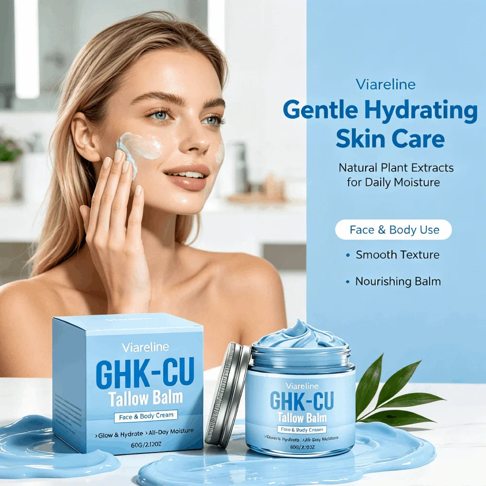 Baume au suif et peptide de cuivre GHK-CU, crème bleue pour peau sèche, hydratation en profondeur, nourrissant, non gras, unifie le teint, réduit les rides, soin de la peau.