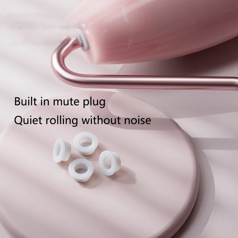 Rouleau de massage pour le visage et le cou et planche Gua Sha en résine (imitation jade ou cristal, non rose) - Outils de soin pour la peau à double embout.