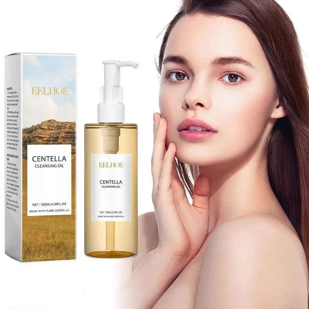 Kit de soins du visage coréen à la Centella pour tous les types de peau (comprenant une huile nettoyante, un nettoyant visage et un sérum)