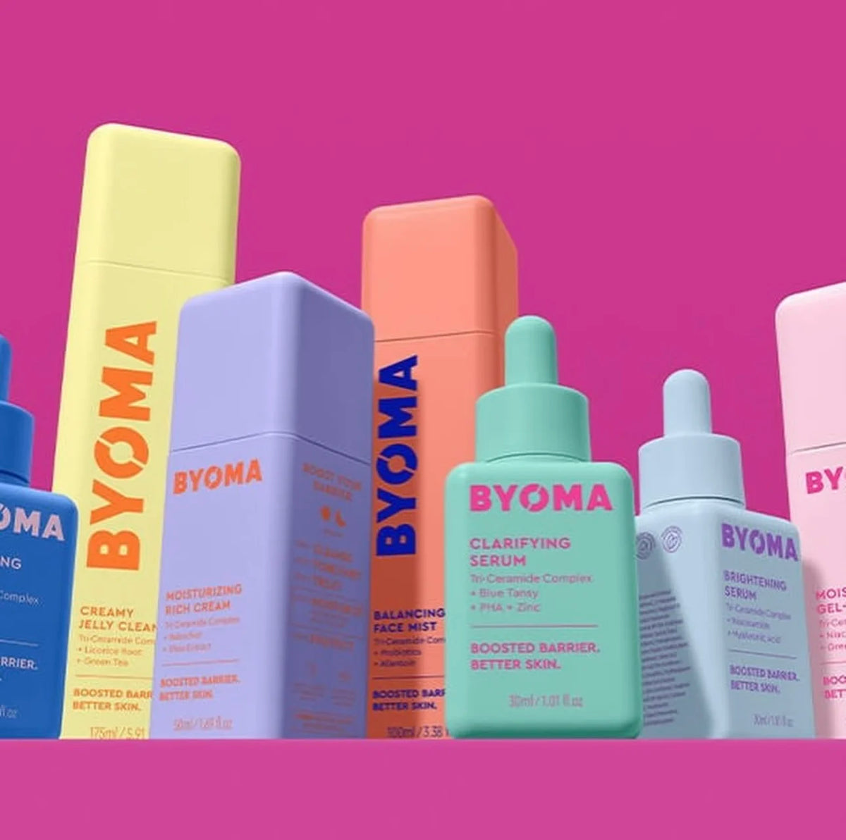 Mots et expressions clésOriginal : Original / D'origineBoost : Booster / StimulantBarrier : Barrière (cutanée)Gentle : Doux / DouceBetter : MeilleurEssence : Essence (soin liquide pour la peau)Skincare : Soin de la peauBYOMA : BYOMA (nom d'une marque de c