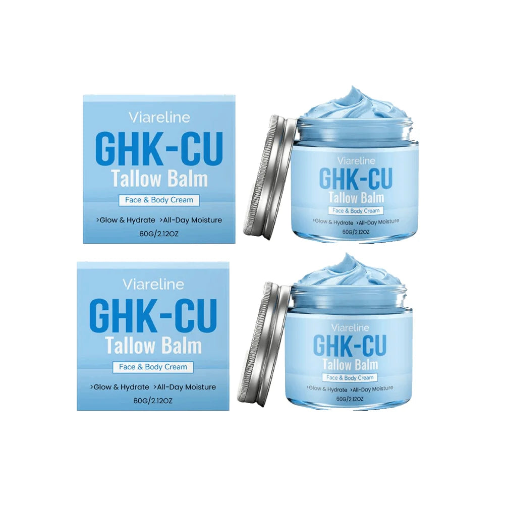 Baume au suif et peptide de cuivre GHK-CU, crème bleue pour peau sèche, hydratation en profondeur, nourrissant, non gras, unifie le teint, réduit les rides, soin de la peau.