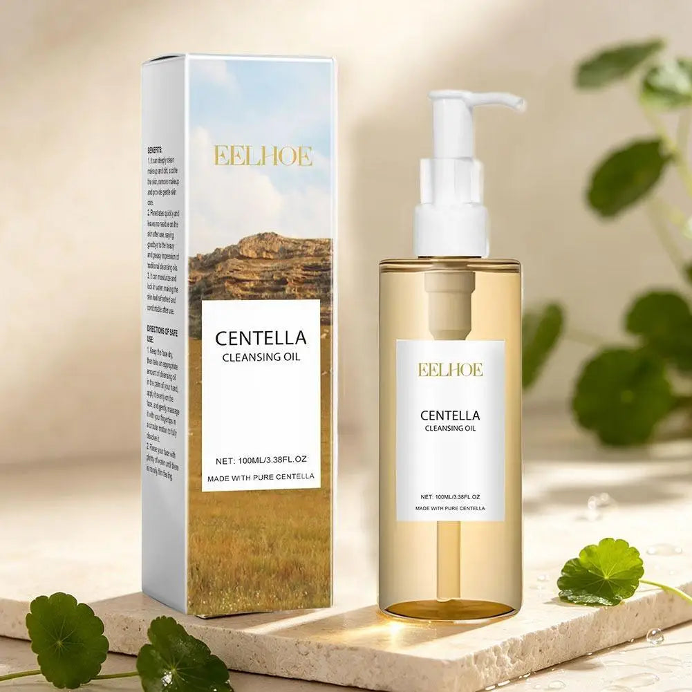 Kit de soins du visage coréen à la Centella pour tous les types de peau (comprenant une huile nettoyante, un nettoyant visage et un sérum)