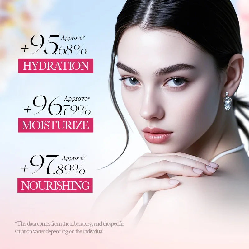 « Lot de 4 pièces BIOAQUA Set de soins de la peau à la fleur de cerisier (Sakura) : crème hydratante pour le corps, crème pour les mains, baume à lèvres, lotion corporelle, kit de soins anti-âge pour la peau. »